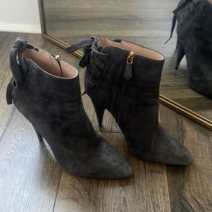 Miu miu suede boots.
